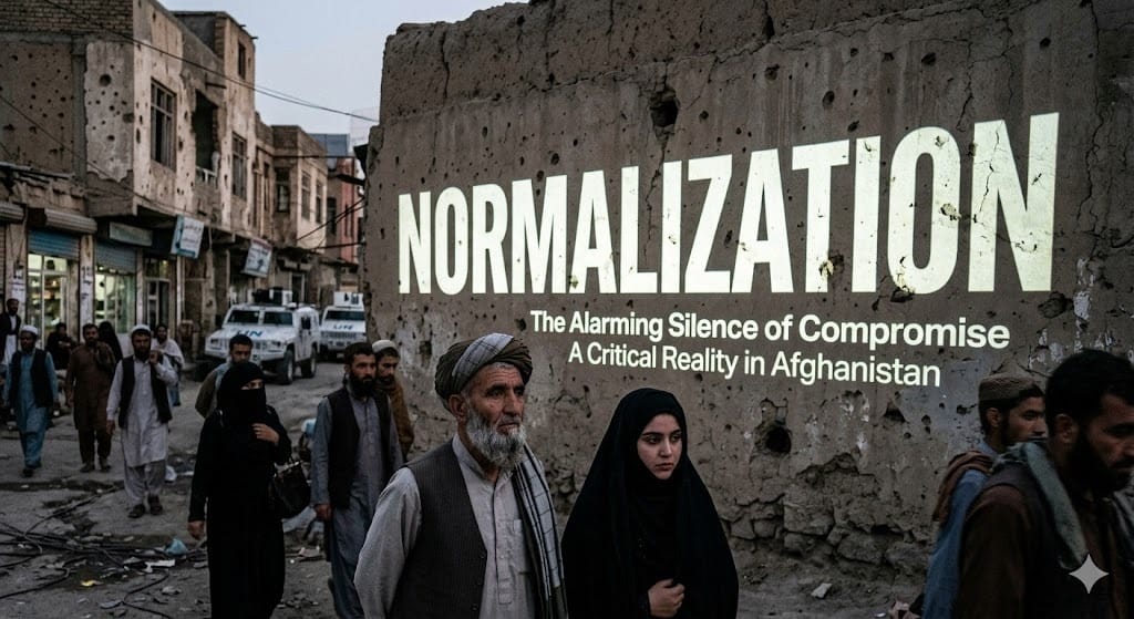 Afghanistan's Women Are Disappearing From Public Life — And the World Is Getting Used to It 1 Afghan woman in blue burqa walking past a closed gate in Kabul Afghanistan representing ban on women's rights under Taliban 2026
