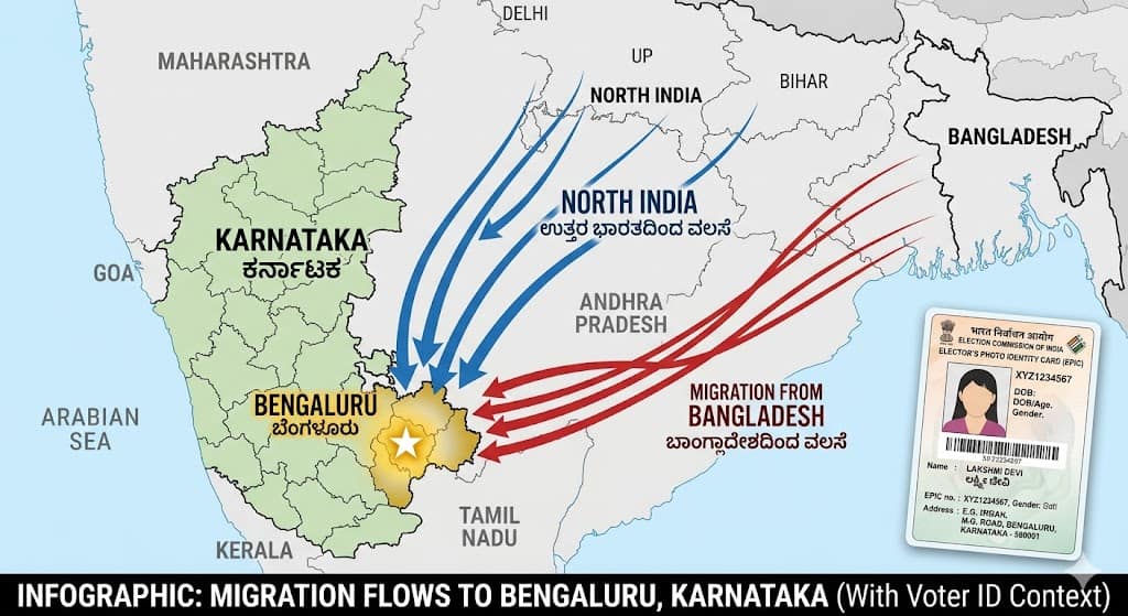Does Karnataka Really Need SIR? A Straight Talk on Bengaluru's Migrant Reality and What the Voter List Exercise Will Actually Achieve 1 Migration from North India and Bangladesh to Bengaluru