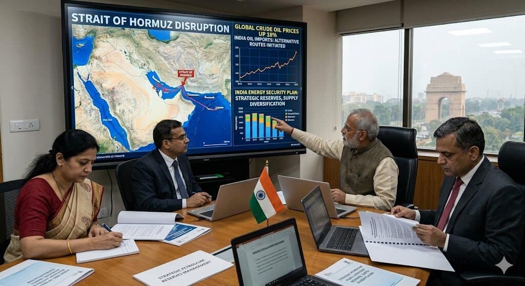 India’s Economic Balancing Act Amid Strait of Hormuz Disruption: How Government is Managing Rising Oil Prices 1 India managing economic impact of Strait of Hormuz disruption on oil imports and energy security