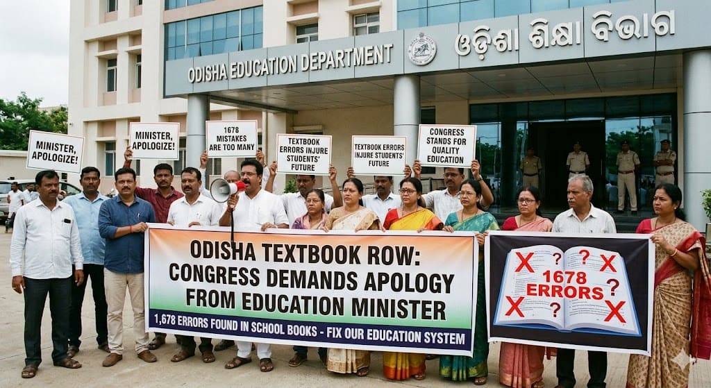 Odisha Textbook Row: Congress Demands Minister's Apology After 1,678 Errors Found in School Books 1 Odisha school textbook controversy after 1,678 errors found in new educational books