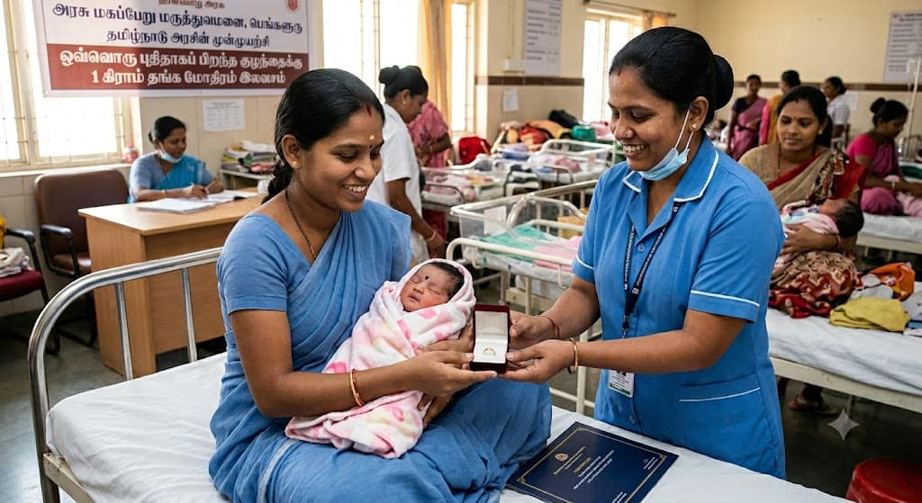 Tamil Nadu to Gift 1-Gram Gold Ring to Every Newborn in Government Hospitals — ₹756 Crore Scheme Explained 1 Tamil Nadu CM Vijay launches Thaimaaman Thanga Mothiram Thittam gold ring scheme for newborns in government hospitals 2026