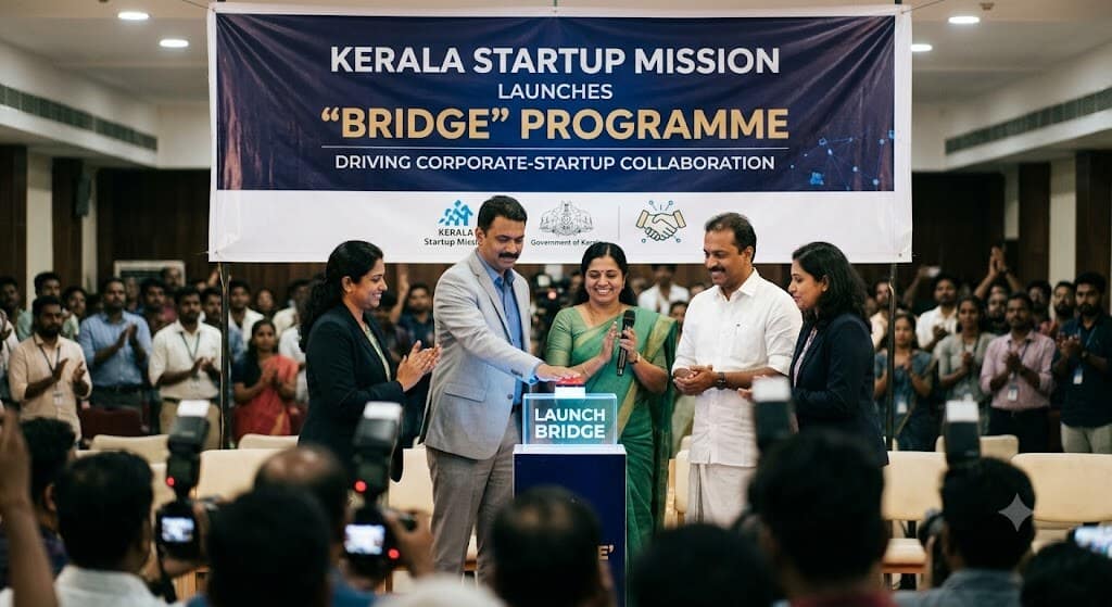Kerala Startup Mission Launches BRIDGE Programme to Drive Corporate-Startup Collaboration 1 Kerala Startup Mission CEO Anoop Ambika at the launch of the BRIDGE corporate-startup convergence programme in Kochi