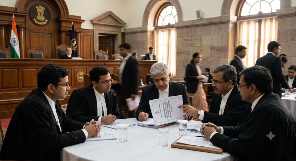 Supreme Court Releases Draft Rules for AI Use in Indian Courts: What Lawyers and Litigants Must Know (2026) 1 Supreme Court of India building with AI technology concept overlay representing draft AI regulations for courts 2026