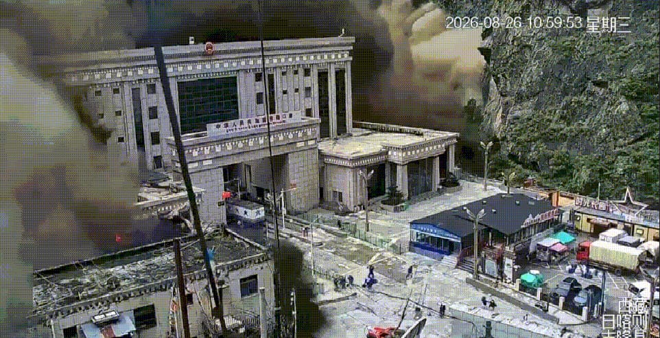 Why Nepal Floods Keep Happening: The Real Science Behind the Disaster, and Why We Can't Predict Them 1 Flooded buildings and debris after the 2026 Nepal-Tibet glacial flood in Rasuwa