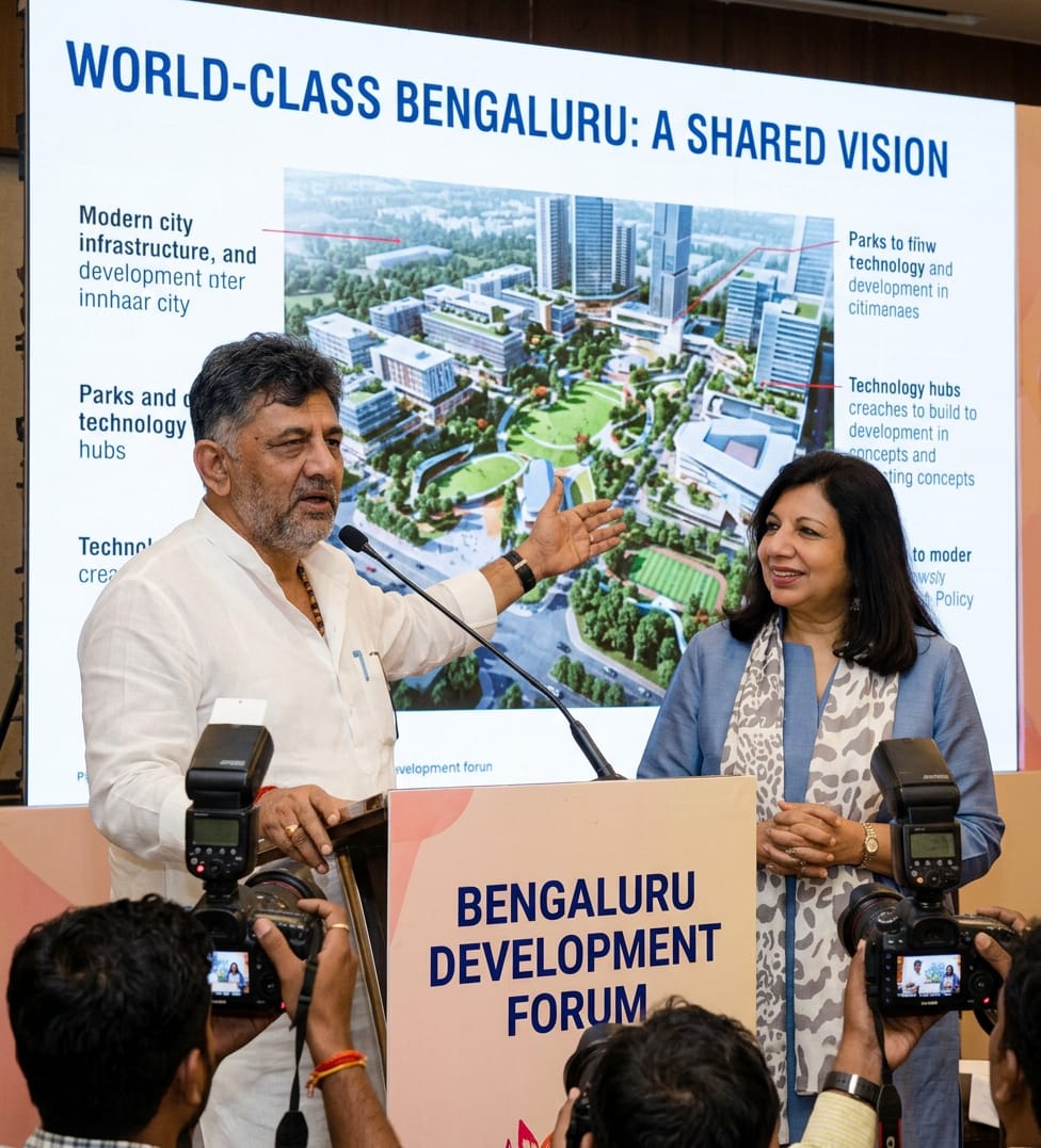 Kiran Mazumdar-Shaw Backs CM Shivakumar's Vision to Transform Bengaluru into a World-Class City 1 Kiran Mazumdar-Shaw meets CM DK Shivakumar at Vidhana Soudha Bengaluru development meeting 2026